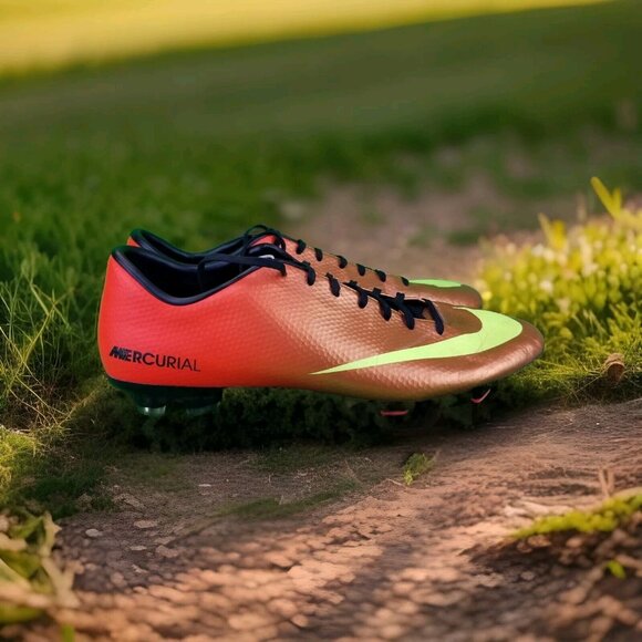 ✅2013 Nike Mercurial Victory IV FG Soccer Cleats Men's 13 Blaze/Orange/Gold/Lime - Picture 1 of 12